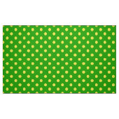 Yellow On Green Polka Dots Pattern Design  Stoff (Fat Quarter (45,7 x 55,9 cm))