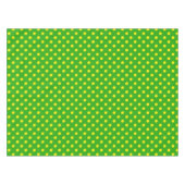 Yellow On Green Polka Dots Pattern Design Tischdecke (Vorderseite (Horizontal))