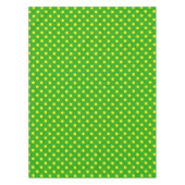 Yellow On Green Polka Dots Pattern Design Tischdecke (Vorderseite)