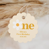 Yellow One Daisy 1. Geburtstag Geschenkanhänger