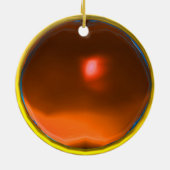 YELLOW ORANGE AGATE GEMSTONE MON KERAMIK ORNAMENT (Hinten)