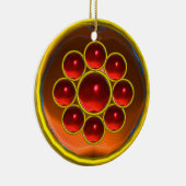 YELLOW ORANGE AGATE GEMSTONE MON KERAMIKORNAMENT (Rechts)