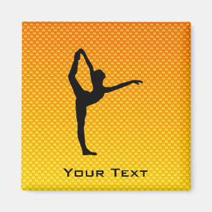 Yellow Orange Ballet Magnet
