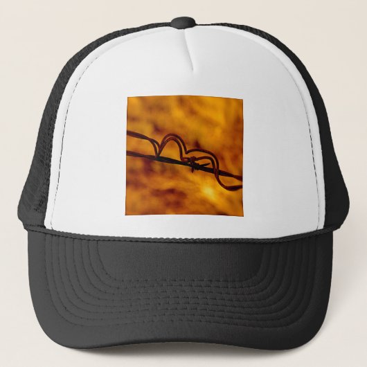 Yellow Orange Barbed Wire Fugue Truckerkappe (Vorderseite)