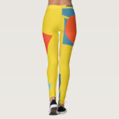 Yellow & Orange Bits ’n Pieces Abstract Leggings (Rückseite)