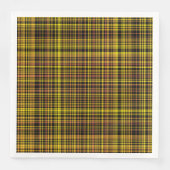 Yellow Orange Black Plaid Pattern Serviette (Vorderseite)