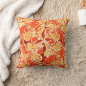 Yellow Orange Bohemisch Bali Batik Style Paisley Kissen (Decke)