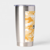Yellow Orange Camouflage Pattern Thermobecher (Rechts)