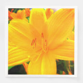 Yellow Orange Day Lilies Sunny Garden Blume Serviette (Vorderseite)