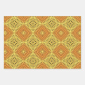 Yellow Orange Ethnic Boho geometrische Muster Geschenkpapier Set (Vorderseite 3)