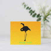 Yellow Orange Flamingo Postkarte (Stehend Vorderseite)