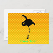 Yellow Orange Flamingo Postkarte (Vorne/Hinten)