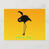 Yellow Orange Flamingo Postkarte (Vorderseite)