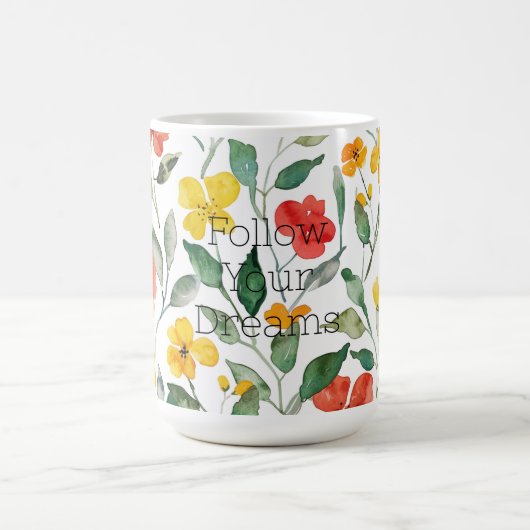 Yellow Orange Flowers  Kaffeetasse (Mittel)