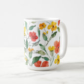 Yellow Orange Flowers  Kaffeetasse (VorderseiteRechts)