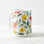 Yellow Orange Flowers  Kaffeetasse (Vorderseite Links)