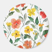Yellow Orange Flowers Magnet (Vorne)