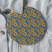 Yellow Orange Flowers Pattern Button (Beispiel)