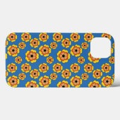 Yellow Orange Flowers Pattern Case-Mate iPhone Hülle (Rückseite (Horizontal))