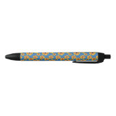 Yellow Orange Flowers Pattern Kugelschreiber (Unterseite)