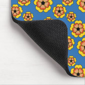 Yellow Orange Flowers Pattern Mousepad (Ecke)