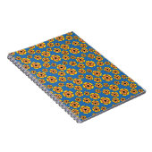 Yellow Orange Flowers Pattern Notizblock (Rechte Seite)