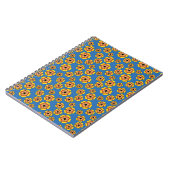 Yellow Orange Flowers Pattern Notizblock (Linke Seite)