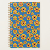 Yellow Orange Flowers Pattern Planer (Vorderseite)