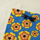 Yellow Orange Flowers Pattern Strandtuch (Beispiel)
