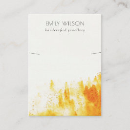 YELLOW ORANGE FOG SNOW LANDSCAPE NECKLACE DISPLAY VISITENKARTE
