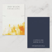 YELLOW ORANGE FOG SNOW LANDSCAPE NECKLACE DISPLAY VISITENKARTE (Vorne/Hinten)