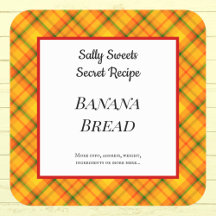 Yellow Orange Gingham Kariert Custom Baking Sticke