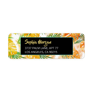 Yellow Orange Green Tropical Leaves Name & Address