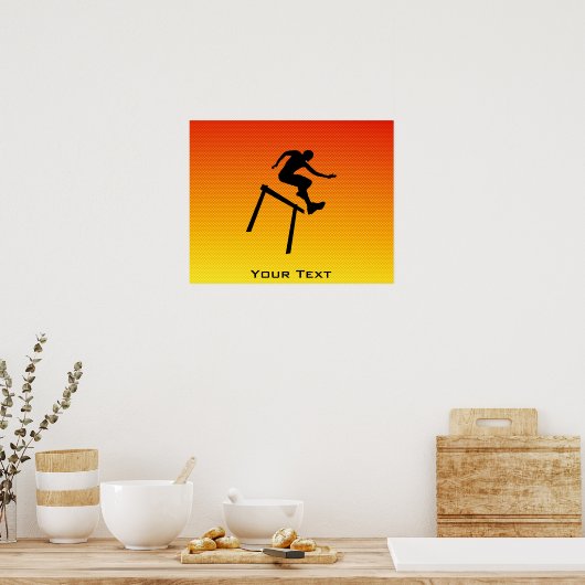 Yellow Orange Hurdler Poster (Küche)