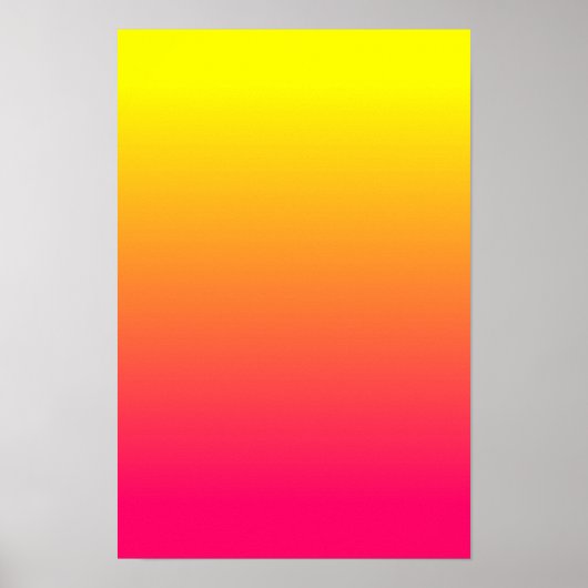 Yellow Orange Pink Ombre Poster (Vorne)