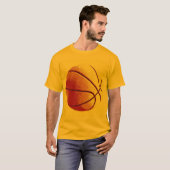 Yellow Orange Pop Art Basketball T-Shirt (Vorne ganz)