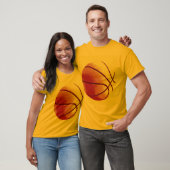 Yellow Orange Pop Art Basketball T-Shirt (Unisex)