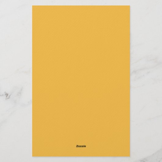 Yellow Orange Professional Modern Plain Minimalist Briefpapier (Rückseite)