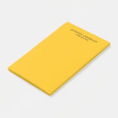 Yellow Orange Professional Modern Plain Minimalist Post-it Klebezettel (angewinkelt)