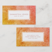 Yellow Orange Sparkle Glitzer Girly Make up Artist Visitenkarte (Vorne/Hinten)