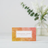 Yellow Orange Sparkle Glitzer Girly Make up Artist Visitenkarte (Stehend Vorderseite)