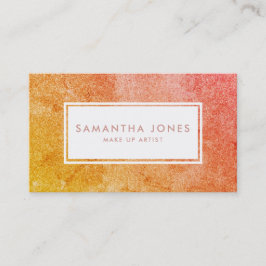 Yellow Orange Sparkle Glitzer Girly Make up Artist Visitenkarte