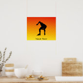 Yellow Orange Speed Skater Poster (Küche)