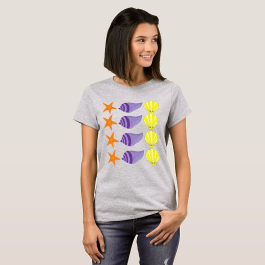 Yellow Orange Starfish Star Fish Beach Küste T-Shirt (Vorne ganz)