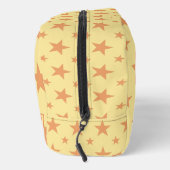Yellow Orange Stars Pattern Constellation Cosmetic Waschbeutel (Rechts)