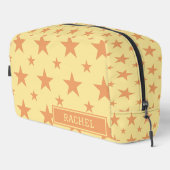 Yellow Orange Stars Pattern Constellation Cosmetic Waschbeutel (Rechte Ecke)