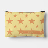 Yellow Orange Stars Pattern Constellation Pencil Zubehörtasche (Vorderseite)