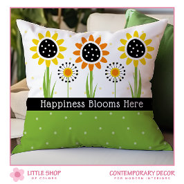 Yellow Orange Sunflowers Customizable Kissen