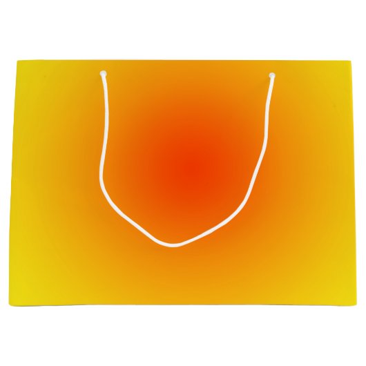 Yellow Orange Sunny Gradient Ombre Große Geschenktüte (Vorderseite)