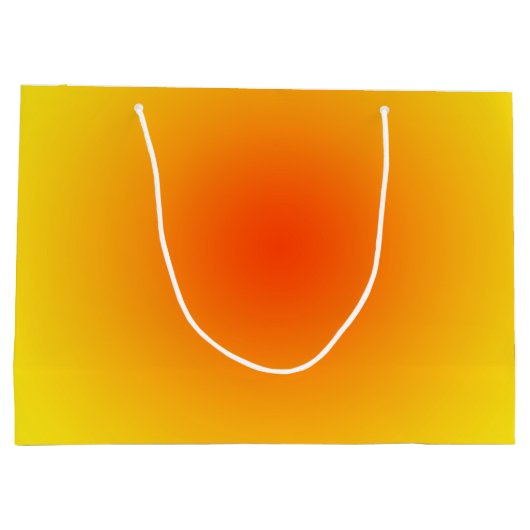 Yellow Orange Sunny Gradient Ombre Große Geschenktüte (Rückseite)